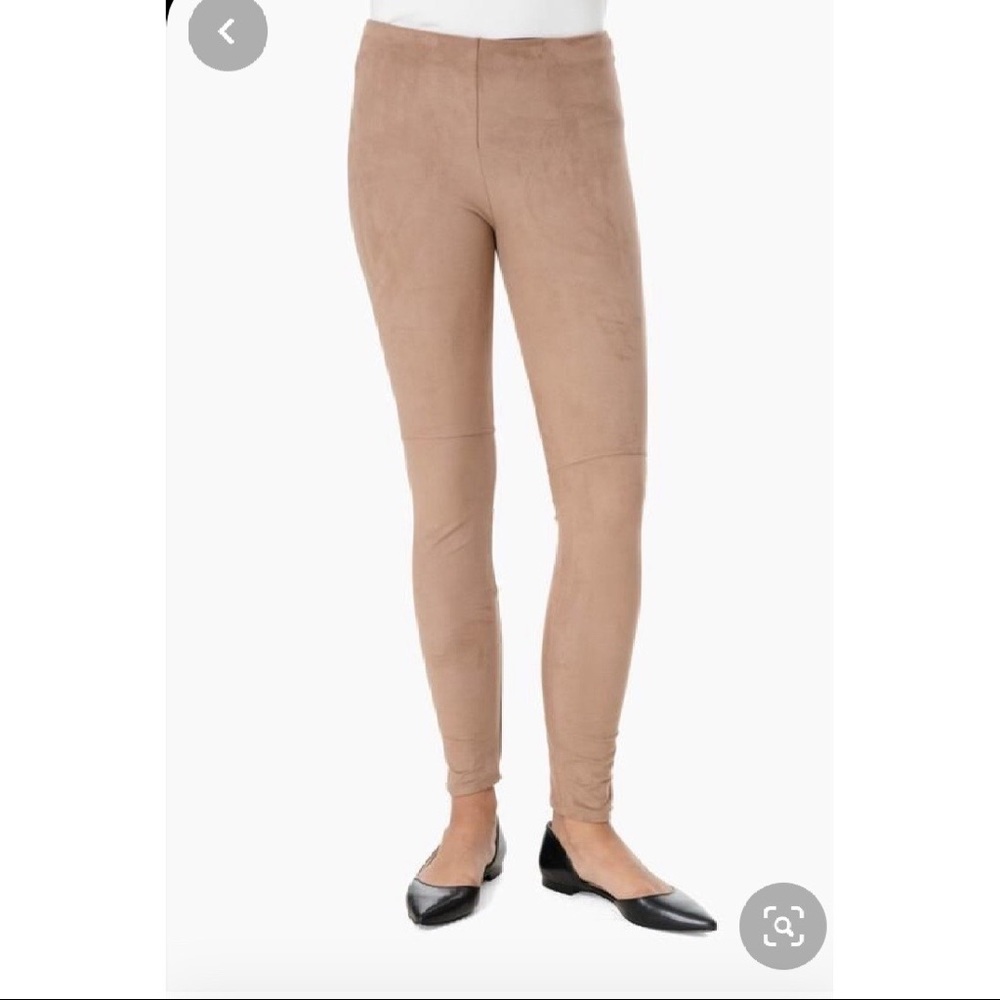 Lysse Suede Leggings in Latte